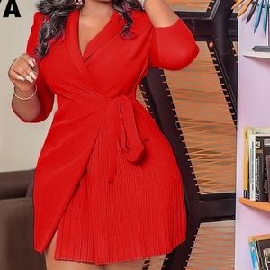Red blazer dress